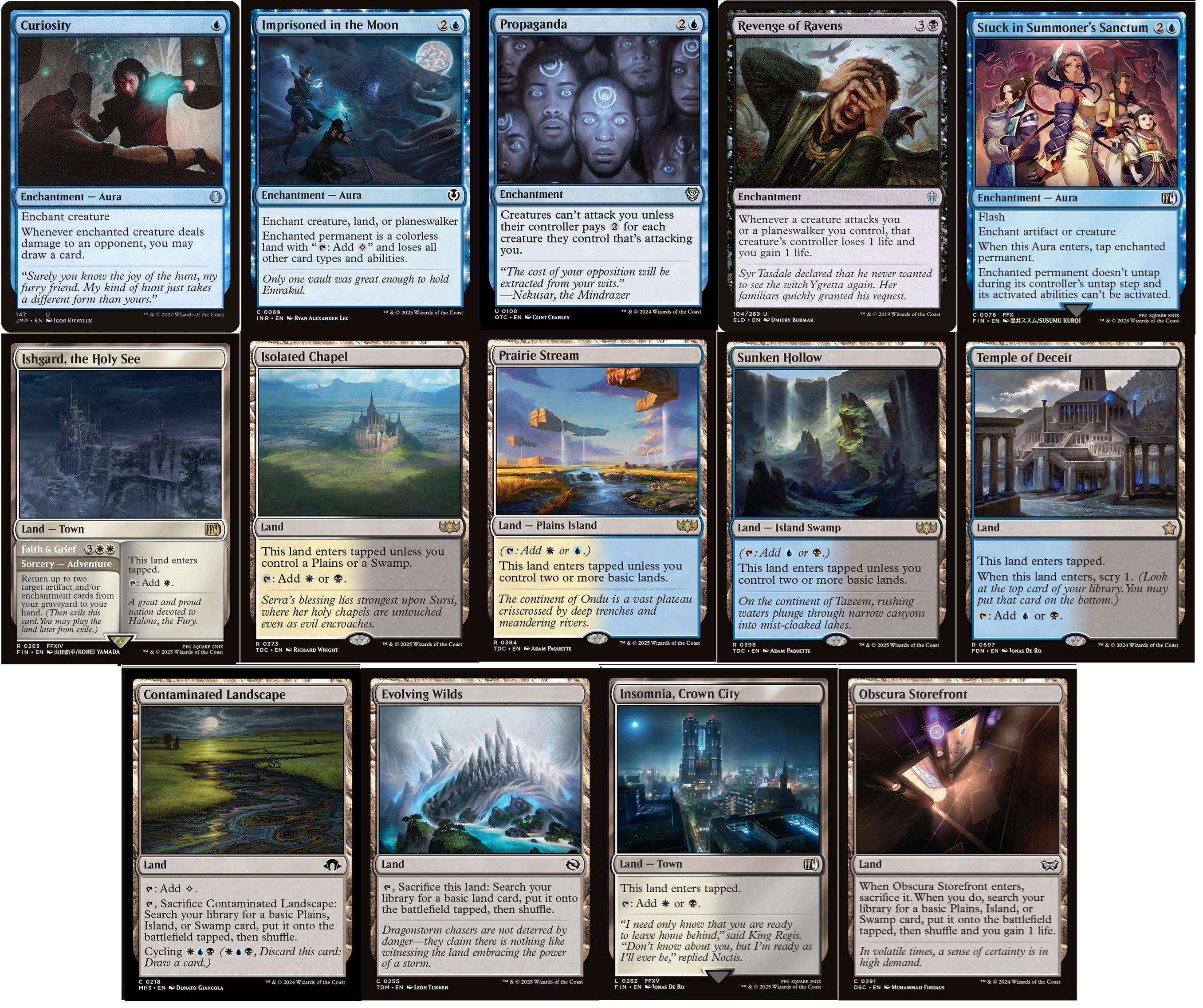Final Fantasy Magic the Gathering Commander Deck - Y'shtola Drain - EDH MTG!!  - Etsy