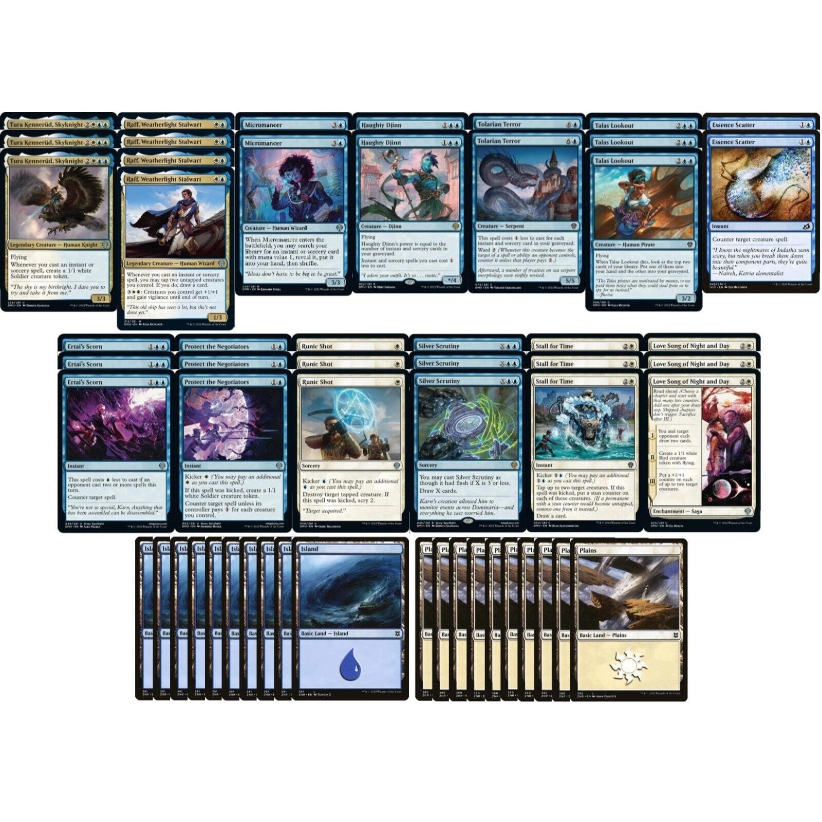 Blue White Flying Token Deck - Azorius Control - Powerful - 60
