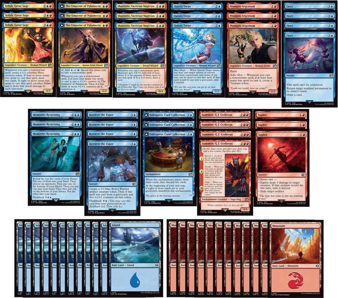 Final Fantasy Magic the Gathering Deck - Izzet Spells - MTG - 60 Card! - Etsy Final Fantasy Magic the Gathering Deck - Izzet Spells - MTG - 60 Card! - Etsy