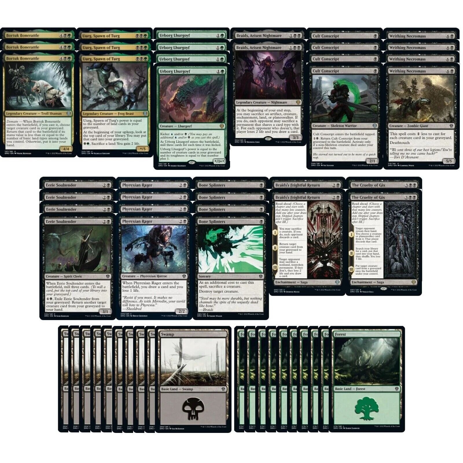 mtg best black green cards Black Green Creature Deck - Golgari Reanimate Mill - Powerful - 60 Card MTG!!!