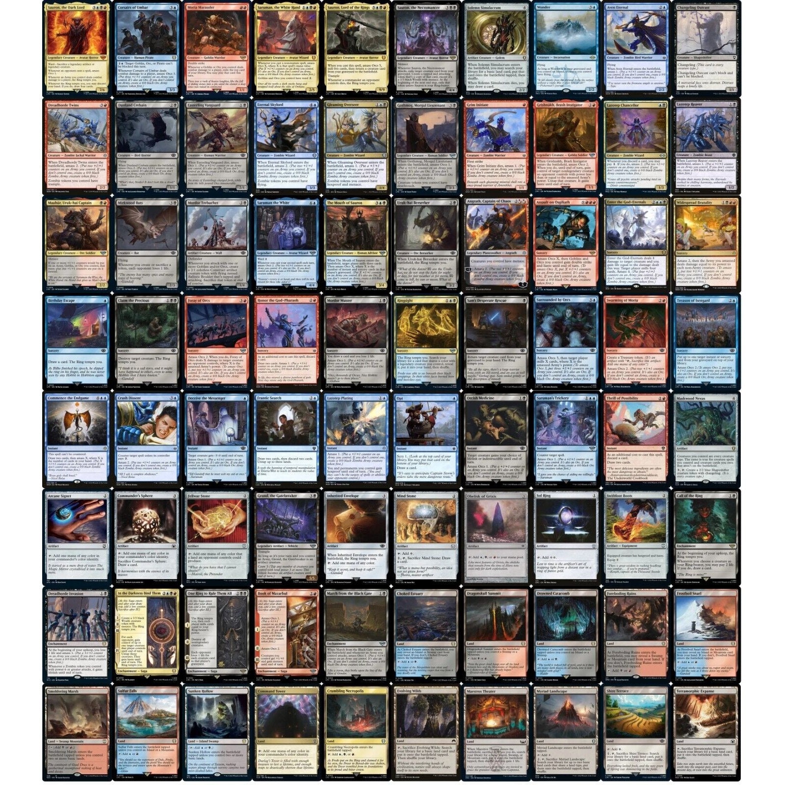 Commander Amass Orc Deck - Sauron Army - LOTR Lord of the Rings