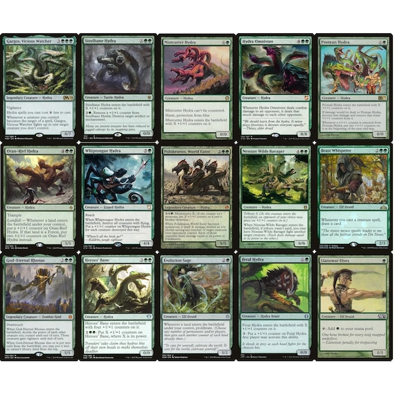 Commander Hydra Deck - Mono Green - EDH - Gargos -100 Card - MTG NM/M - Etsy