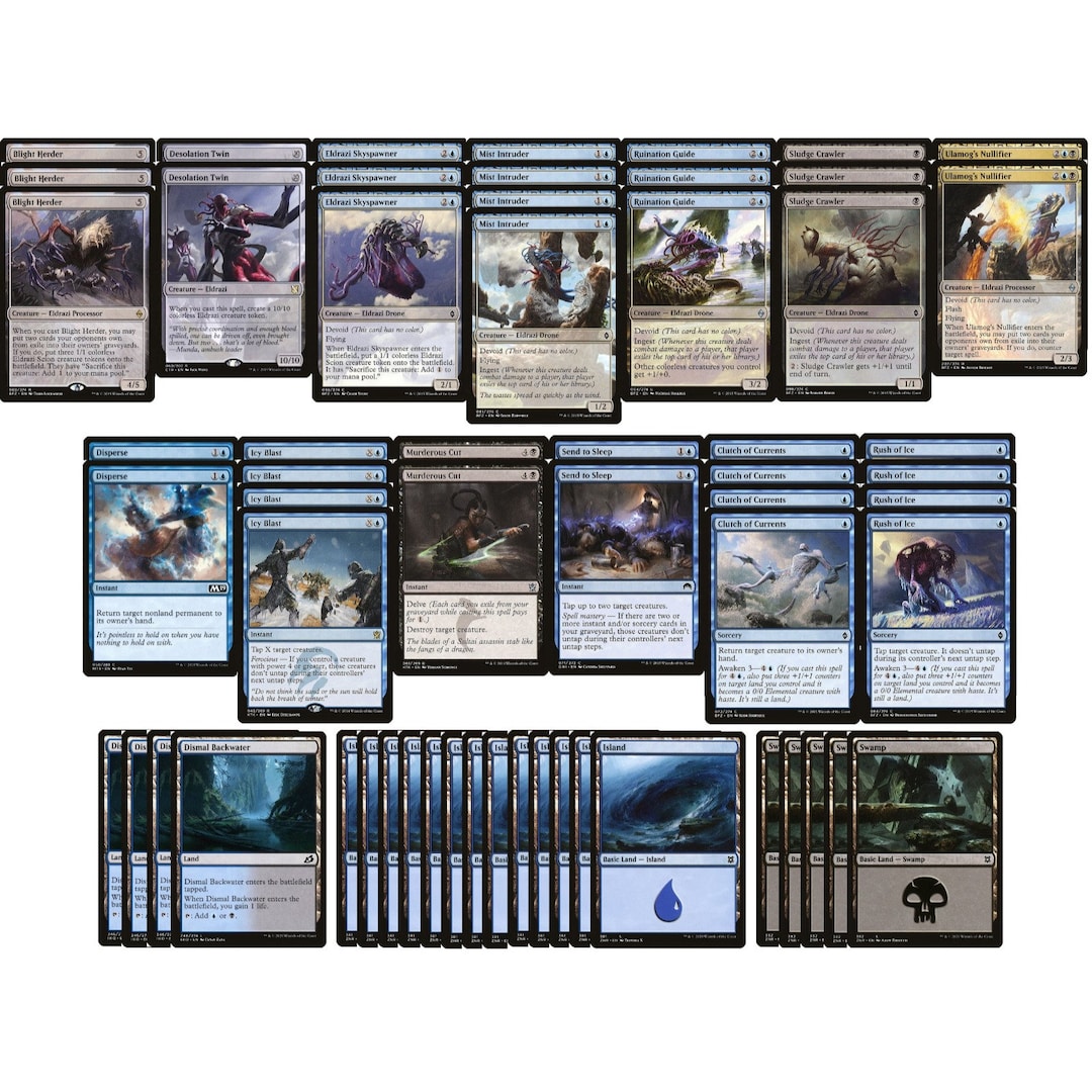 Blue Black Eldrazi Control Deck MTG Magic the Gathering Ready to Play