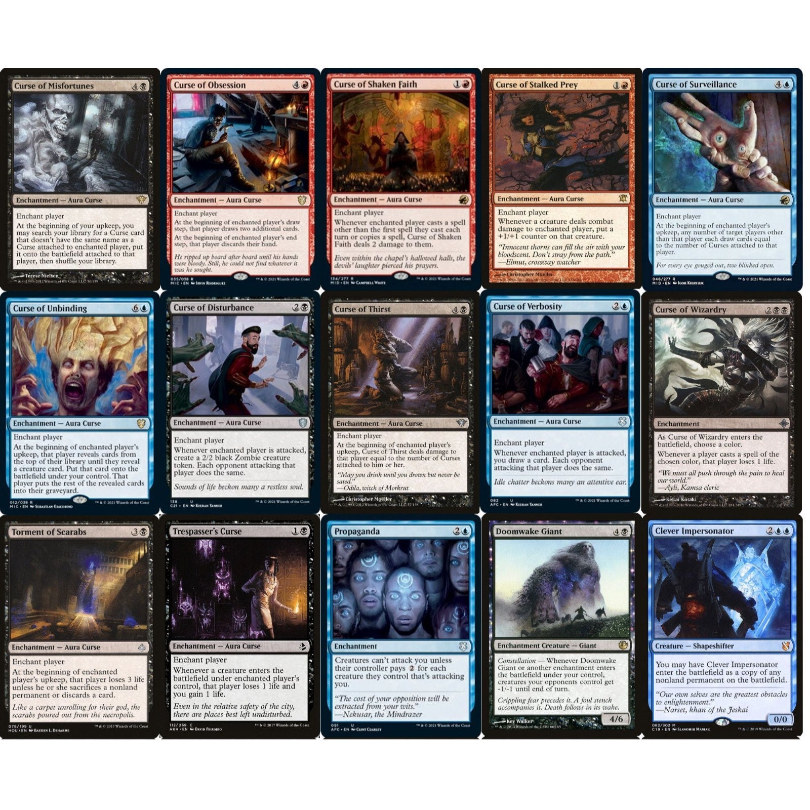 mtg commander curse deck Lorwyn Eclipsed Commander Deck Blight Curse