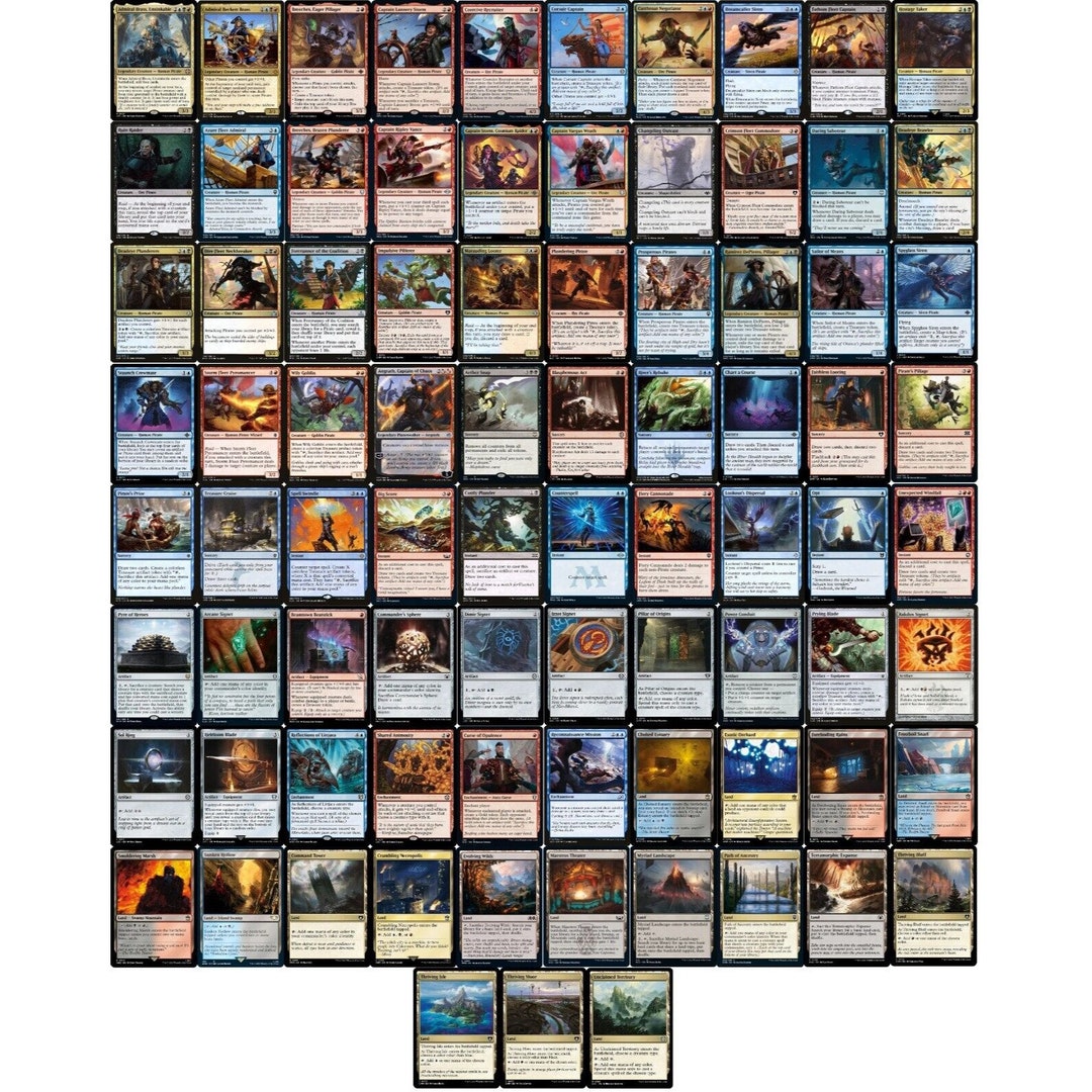 Commander Pirate Deck Admiral Brass Grixis EDH 100 Card MTG NM/M Etsy