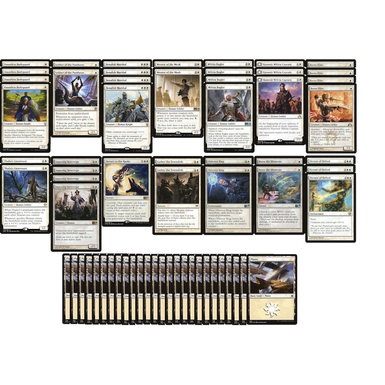 ELITE Human Deck - Mono White - 60 Card - Modern - MTG NM/M! - Etsy