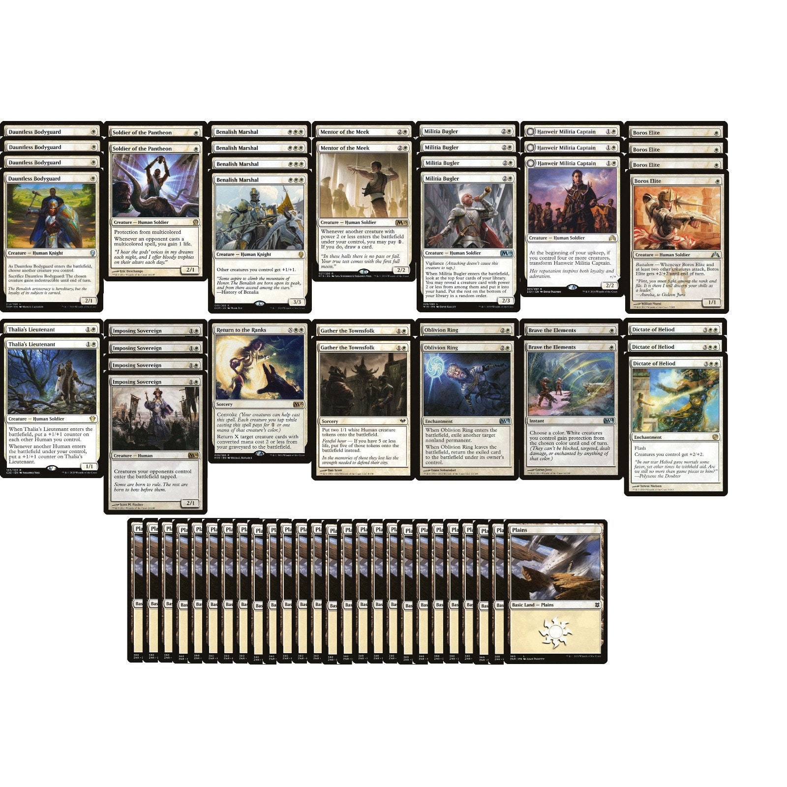 Rouge-blanc-Rubans-60 cartes-Deck-Magic the Gathering-MTG-Rares