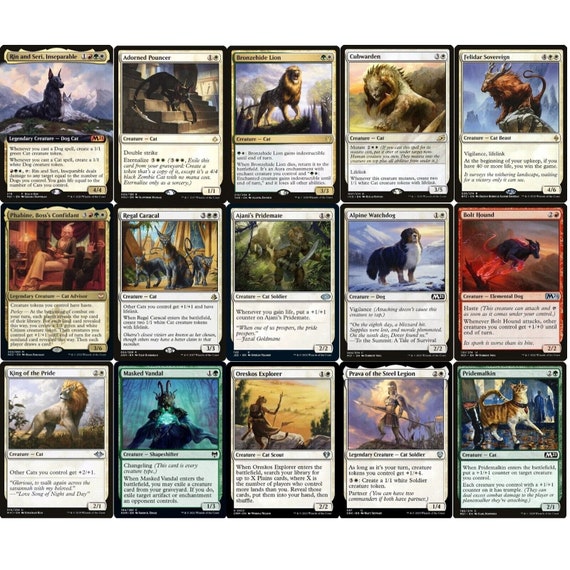 mtg cat and dog commander deck Rin and Seri, Inseparable Cats and Dogs Tribal Tokens Magic MTG Comman –  CommanderComplete main image 1