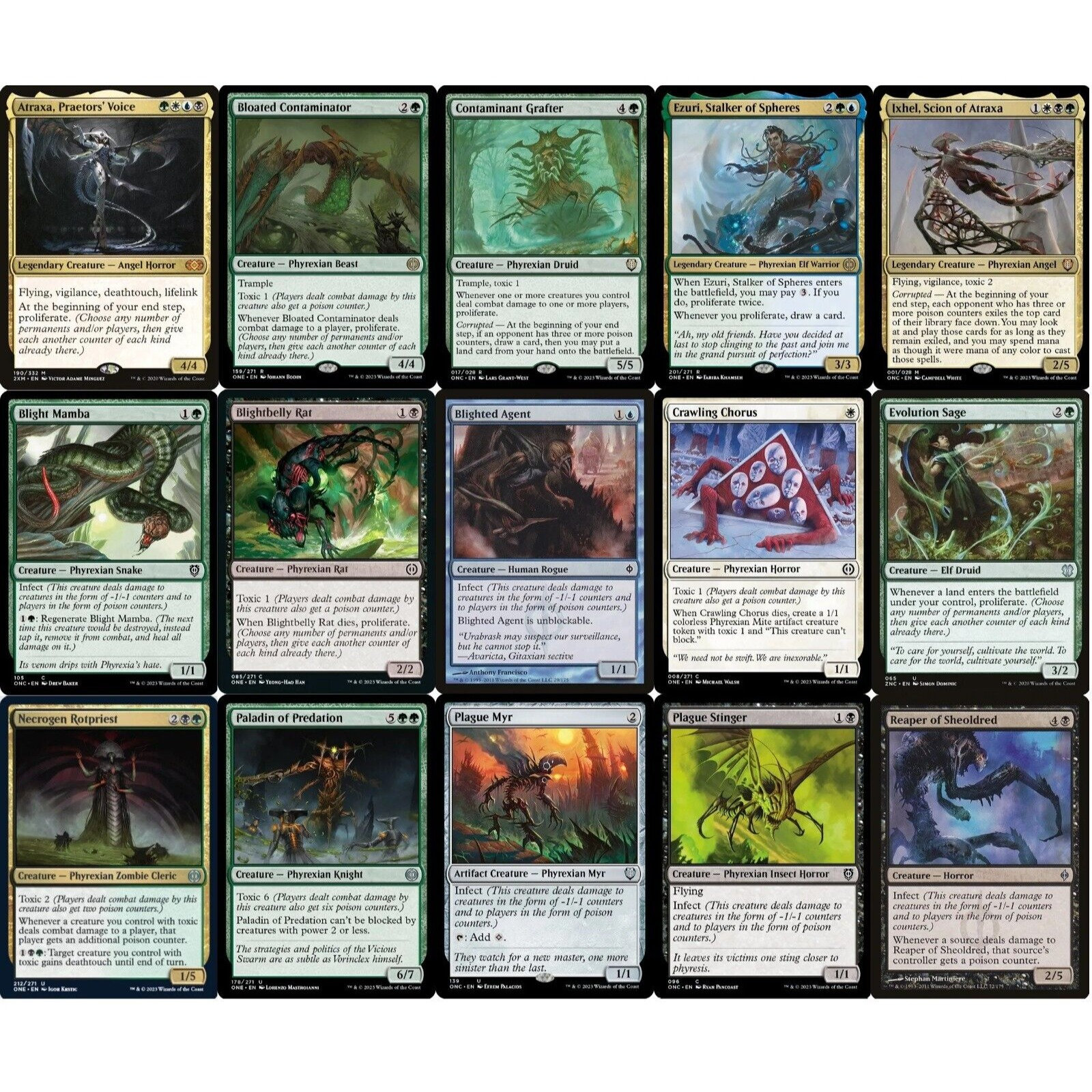 統率者アトラクサの有毒感染デッキ - 非常に強力 - EDH - 100 枚の