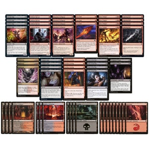 Baraja Rakdos Madness Pauper de nivel 1 - Rojo Negro - Muy potente - ¡¡¡60 cartas MTG!!!