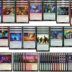 Teenage Mutant Ninja Turtles Magic the Gathering-kortlek - 5 färgade sköldpaddor - MTG TMNT