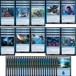 Elite Mono Blue Wizard Deck - Very Powerful - Modern Pioneer - 60 Card MTG!!!