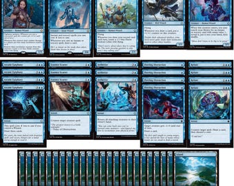 60 Card Deck - Mono Blue WIZARD -NARU- Ready to Play - Rares Mythic - Magic  MTG - Etsy