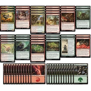 Baralho Elite Gruul Raccoon - Verde Vermelho - Muito Poderoso - 60 Cartas - MTG NM/M!