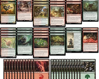 mtg red green commander deck Magic: The Gathering Zendikar Rising  Land's Wrath | 100 Card Ready-to-Play Deck | 1 Foil Commander foil cards GRUUL Commander Deck Builder Starter