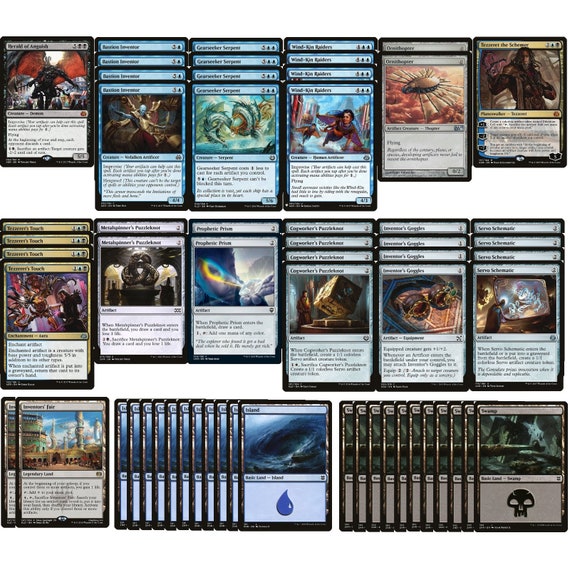 Blue Black Artifact Improvise Deck - Aether Revolt - Tezzeret MTG!!! - Etsy