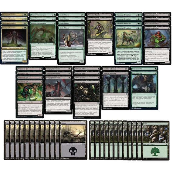 Elite Black Green Toxic Infect Deck - Very Powerful - Modern -60 Card MTG  NM/M!! - Etsy