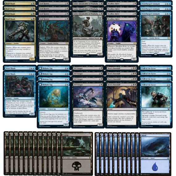 MTG ターボデプス デッキ Dimir Zombie Exploit Deck - Blue Black - Very Powerful - 60 Card