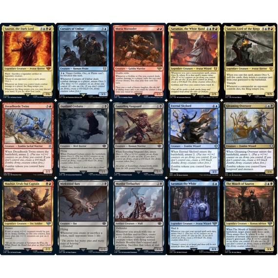 Commander Amass Orc Deck - Sauron Army - LOTR Lord of the Rings - 100 Card  - MTG - Etsy