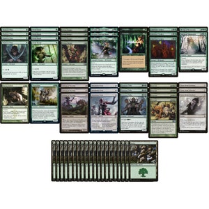 Mono Green Elf Ramp Deck - enorme wezens - zeer krachtig - 60 kaarten MTG!!!