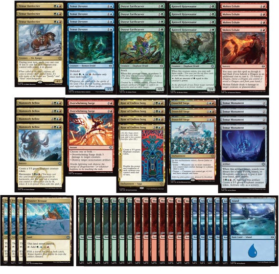 Elite Temur Elephant Deck - Red Green Blue - Very Powerful - 60 Card MTG!!!  - Etsy