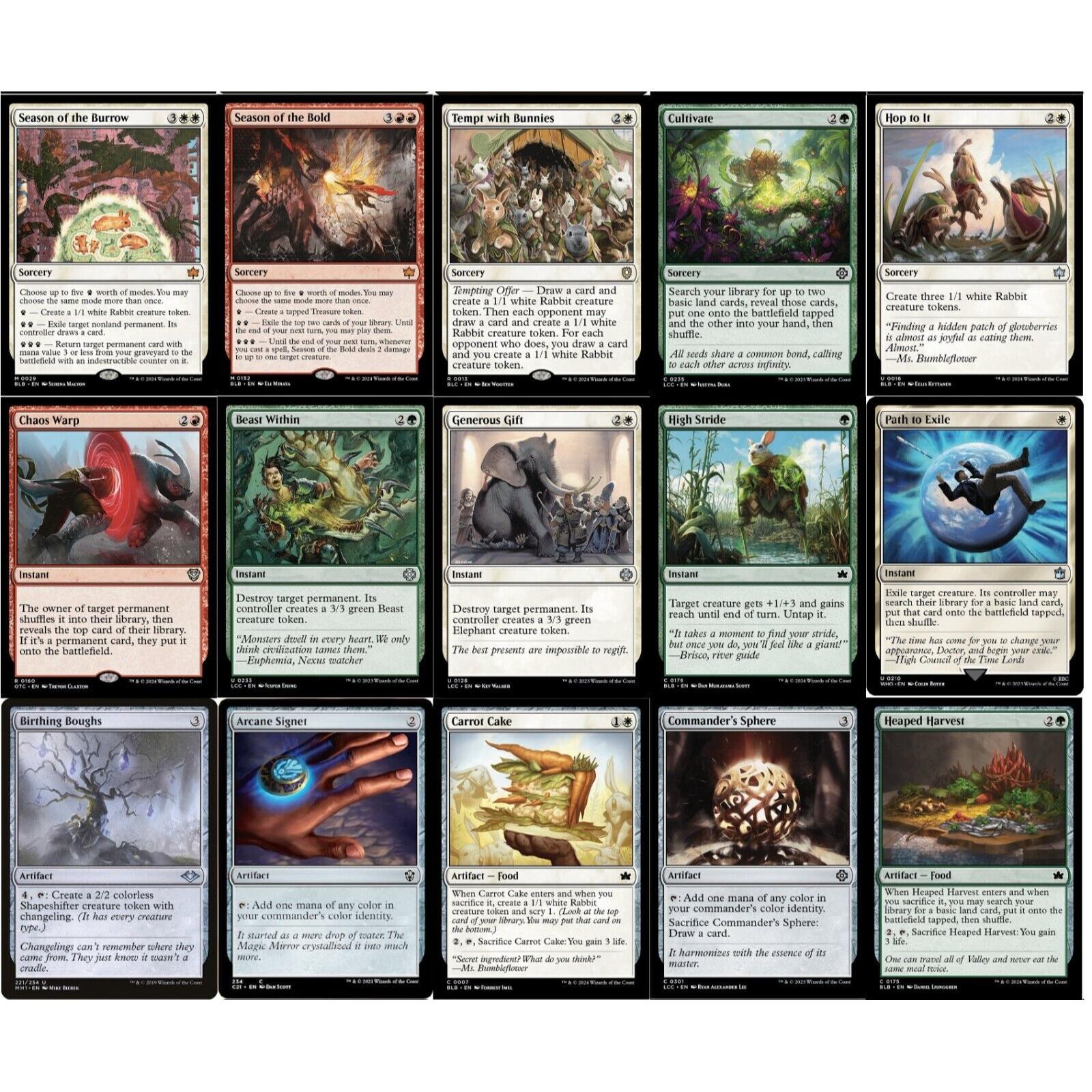 rabbit deck mtg commander Elite - Selesnya Green White - Modern & Pioneer Legal - Custom Built - Magic The Gathering - MTG Baylen - Rabbit Tribal Commander
