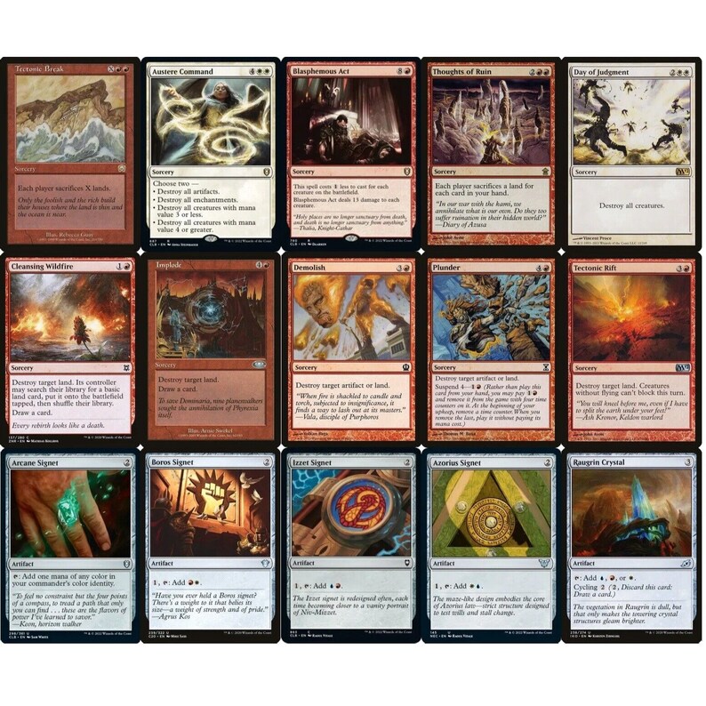 Commander Land Destruction Deck Red Blue White EDH 100 Card MTG NM/M Etsy