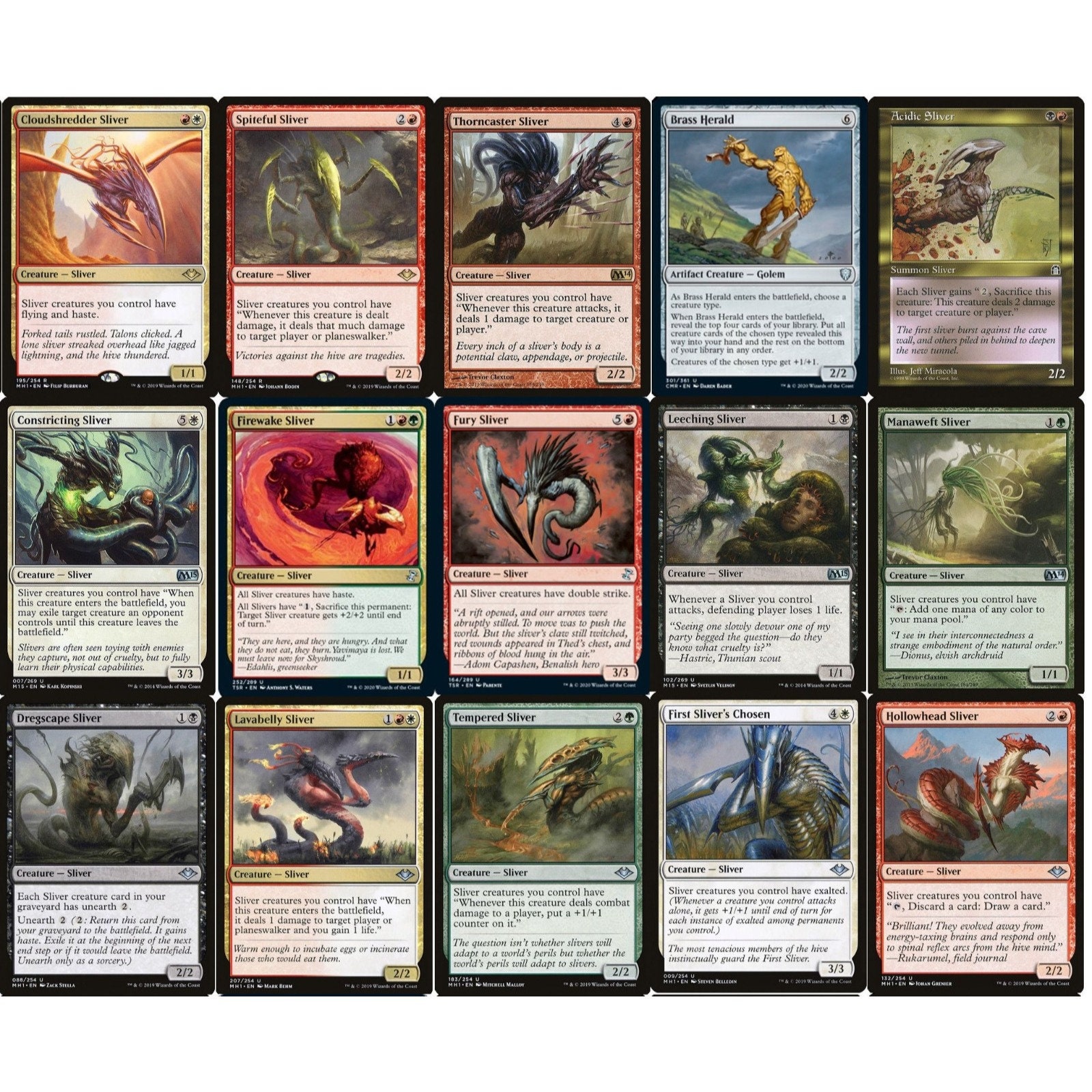 ELITE Commander Sliver Deck EDH the First Sliver 100 Card MTG Etsy