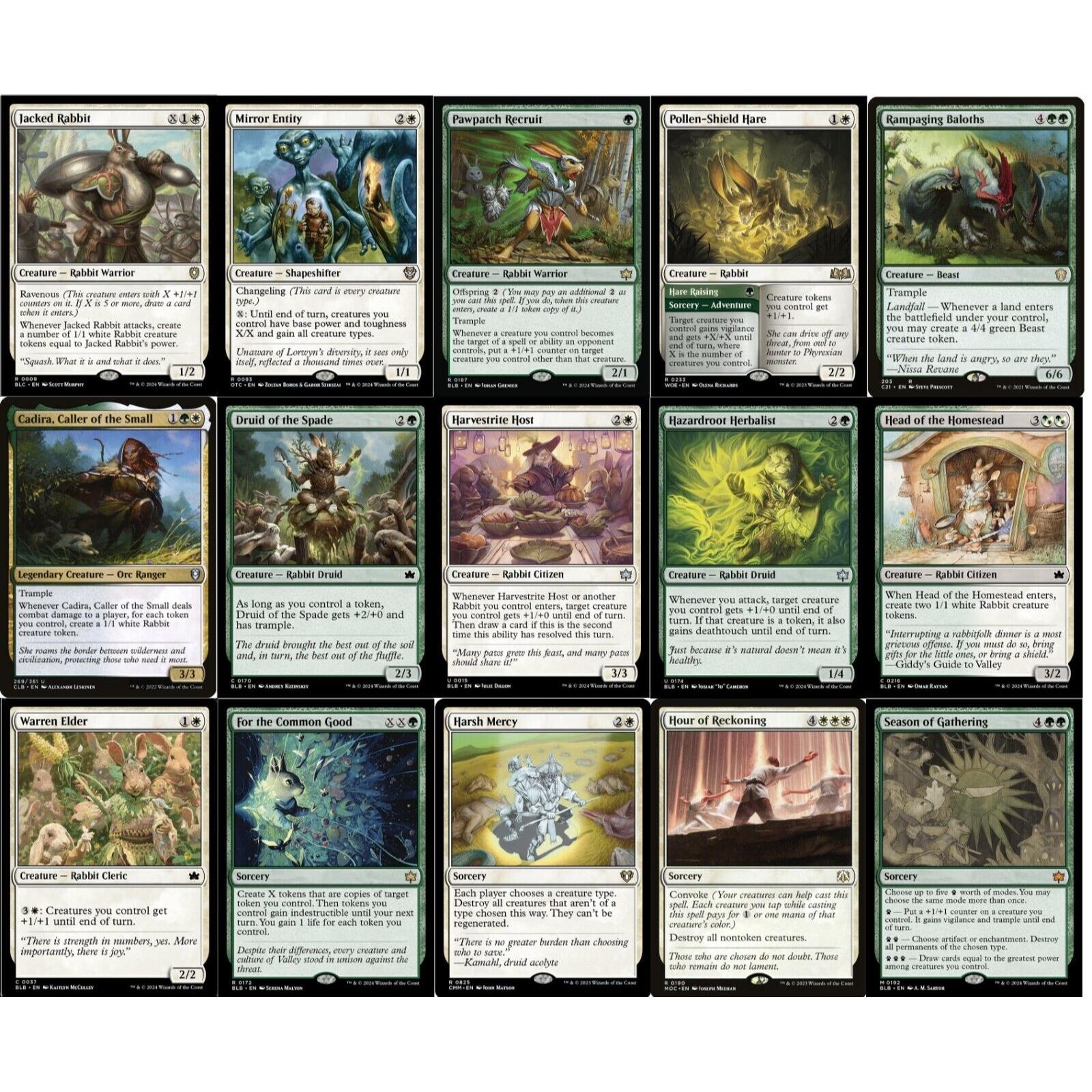 ELITE Commander Rabbit Deck - EDH - Naya - Baylen, the Haymaker -100 Card - MTG! - Etsy