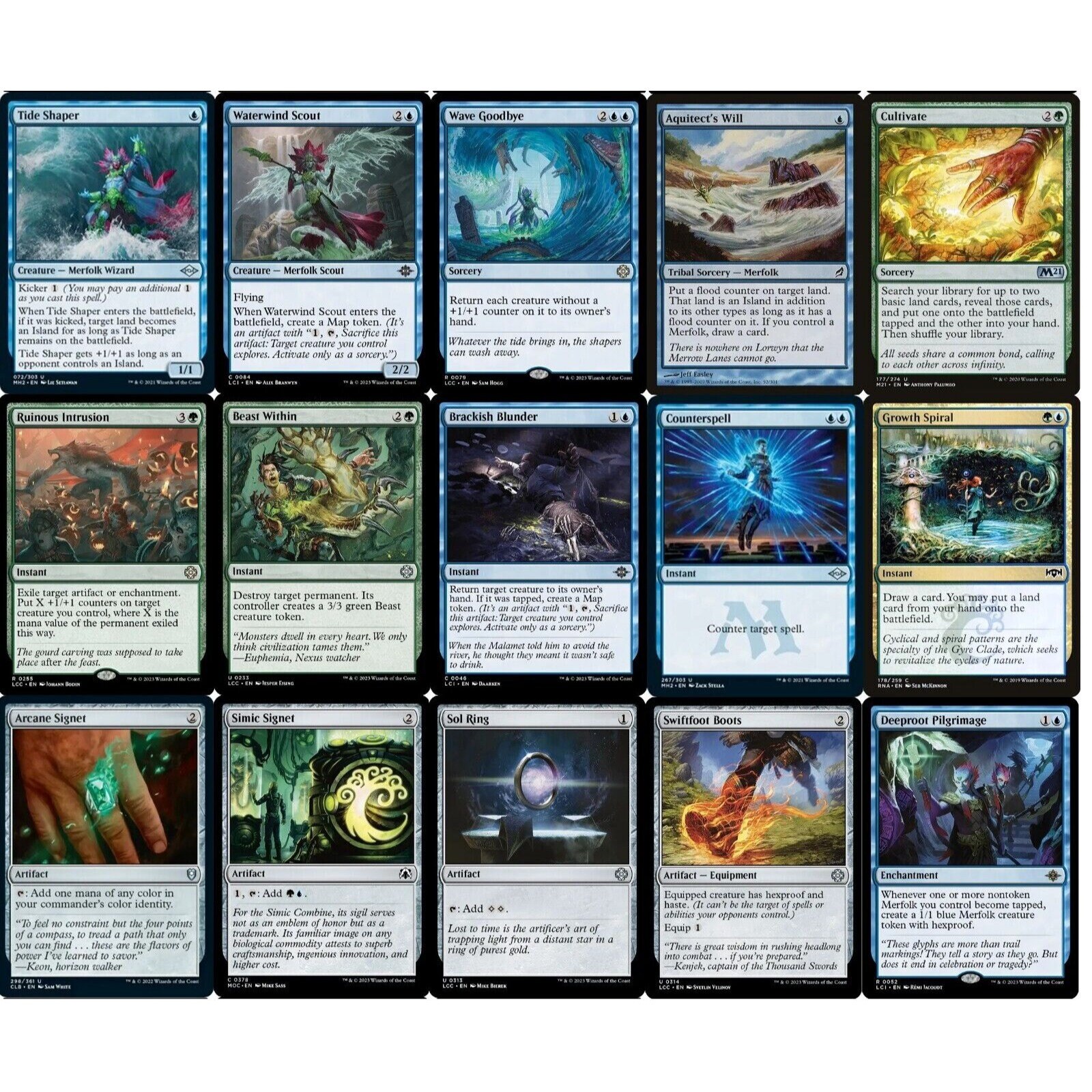 Commander Merfolk Deck Hakbal Simic Blue Green EDH 100 Card MTG NM/M - Etsy