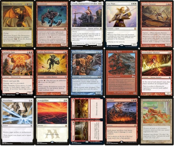 Commander Land Destruction Deck - Red Blue White - EDH - 100 Card - MTG  NM/M!! - Etsy
