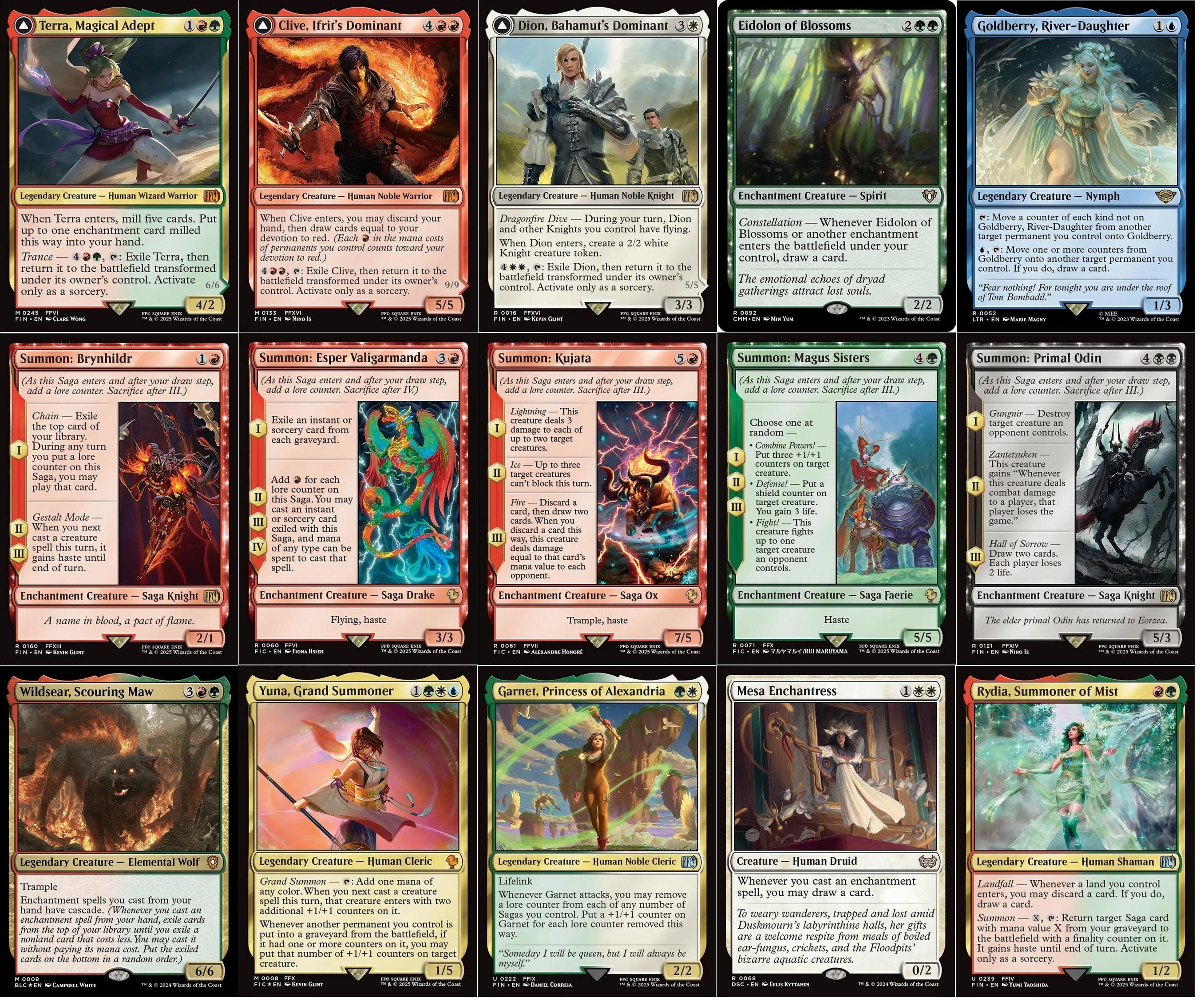 summons final fantasy mtg Set Name: Magic: The GatheringFINAL FANTASY, Type: Creature, Subtype:  Saga, 23 cards