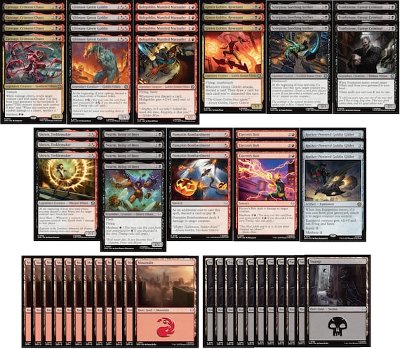 Spider Man Magic the Gathering Deck - Rakdos Mayhem Villains - MTG - 60 Card! - Etsy Spider Man Magic the Gathering Deck - Rakdos Mayhem Villains - MTG - 60 Card! - Etsy