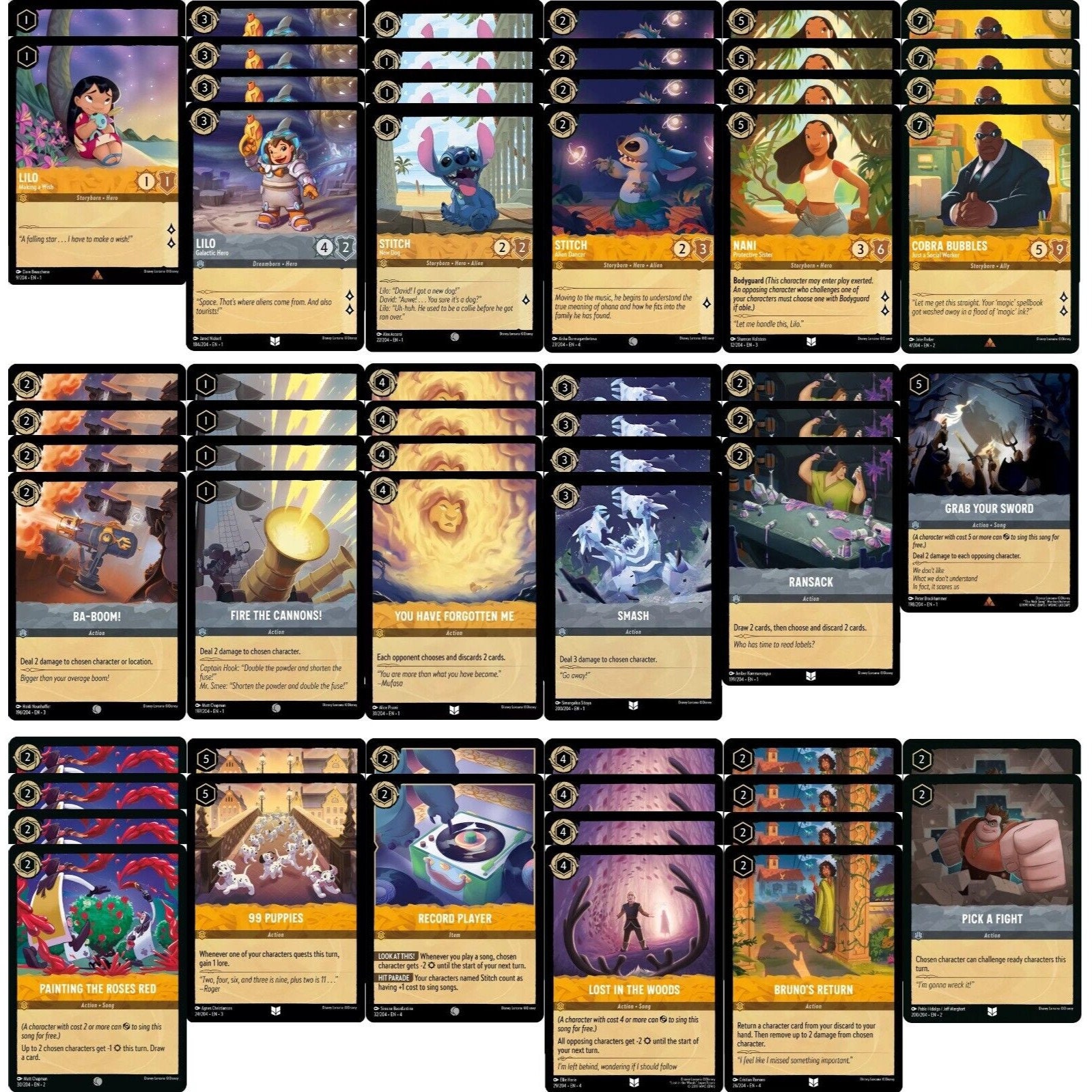 Lilo & Stitch - Disney Lorcana Deck - Custom Built - 60 Card!!! Lilo & Stitch - Disney Lorcana Deck - Custom Built - 60 Card!!!
