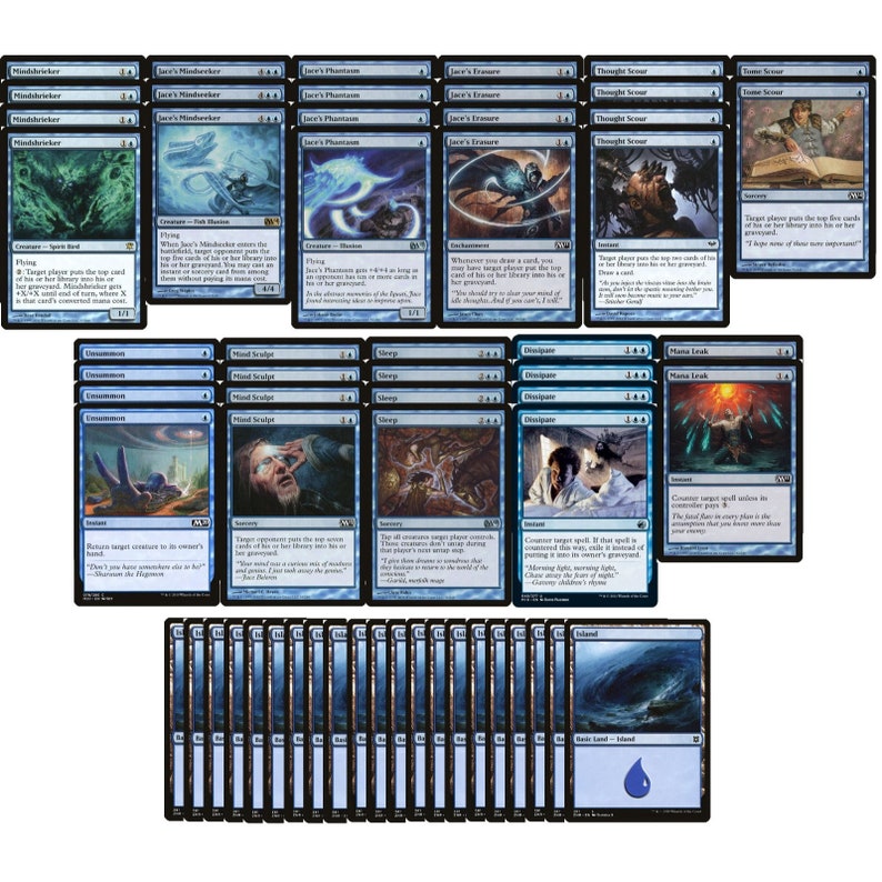 Mono Blue Mill Deck Modern Legal 60 Card Ready to Play MTG NM/M Etsy