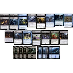 Blauw Zwart Zombie Deck - 60 Kaarten - MTG Magic The Gathering - Klaar om te spelen!!!