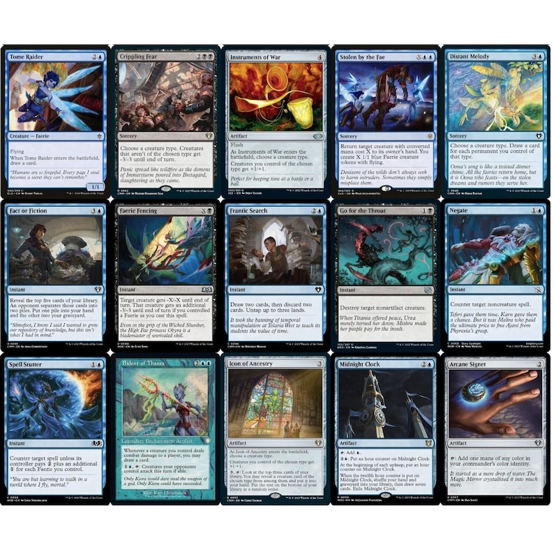 Commander Dimir Faerie Deck Blue Black Cedh EDH Powerful Etsy UK