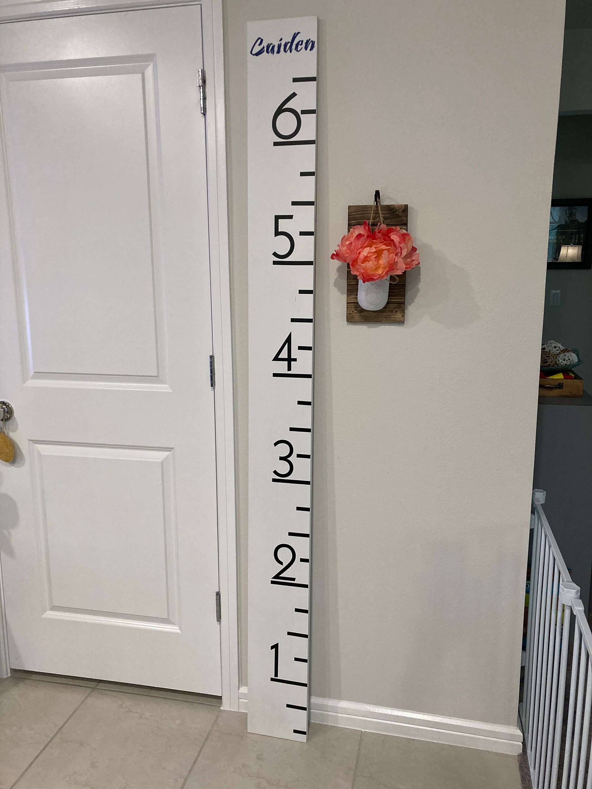 Growth Chart Ruler, Child’s Growth Chart, Wooden Growth Chart, Wooden ...