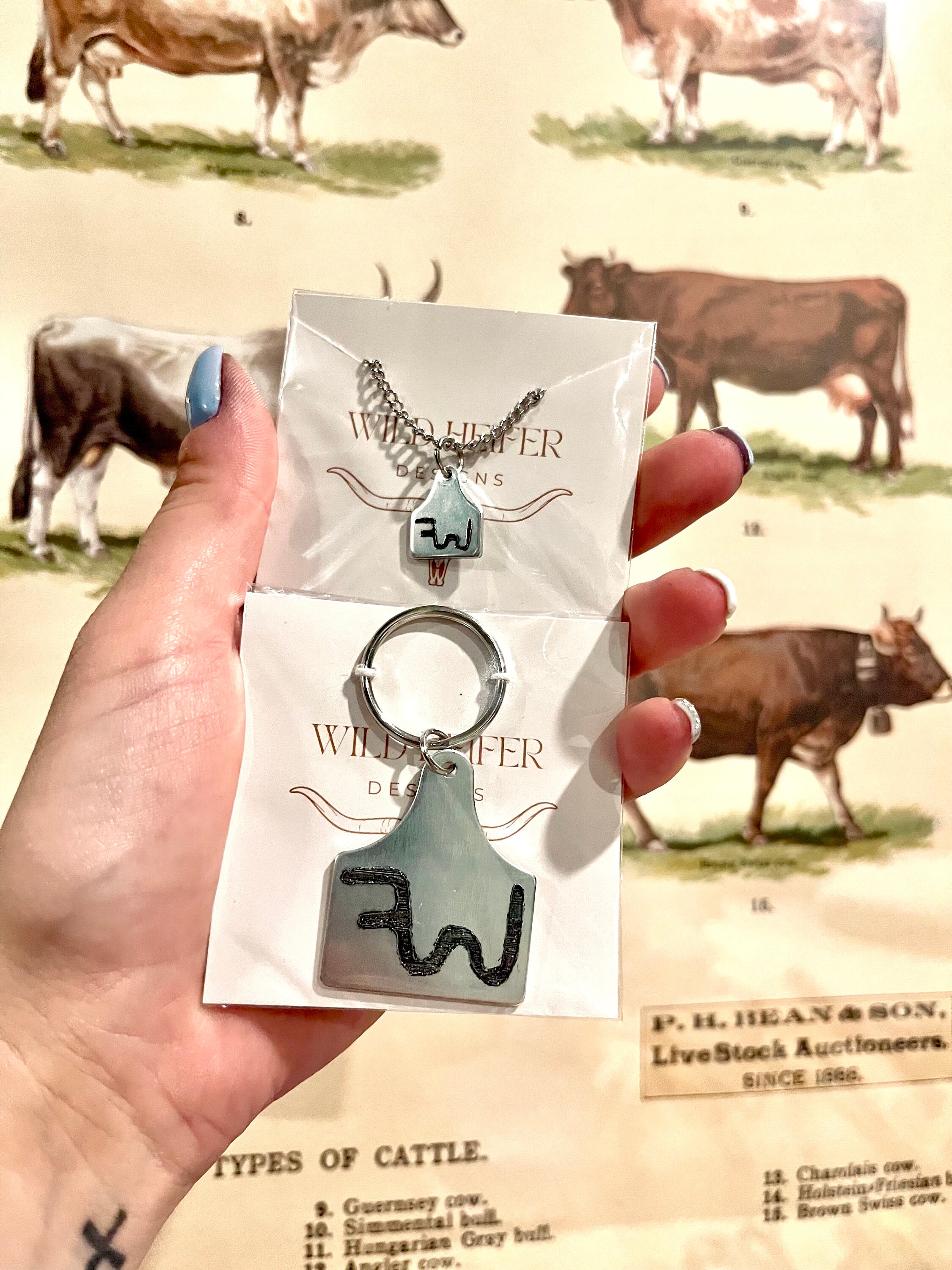 Brand Ear Tag Keychain Etsy Canada