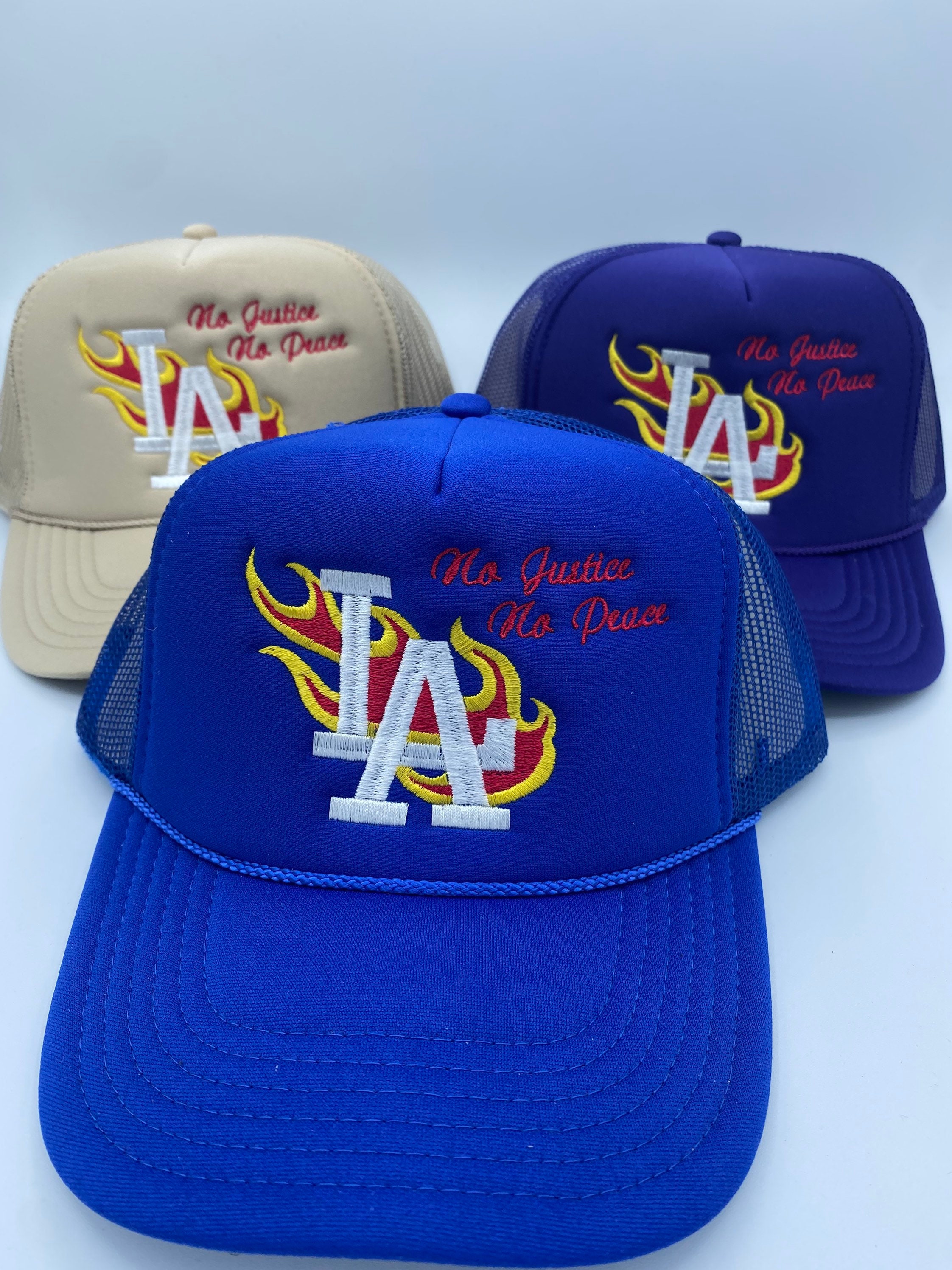 LA Dodgers Devil Horn Custom Fitted Hat