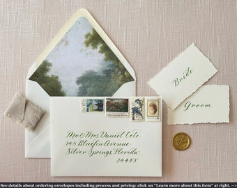 Lily Style Wedding Envelope Calligraphy • Sample • Do Not Buy!