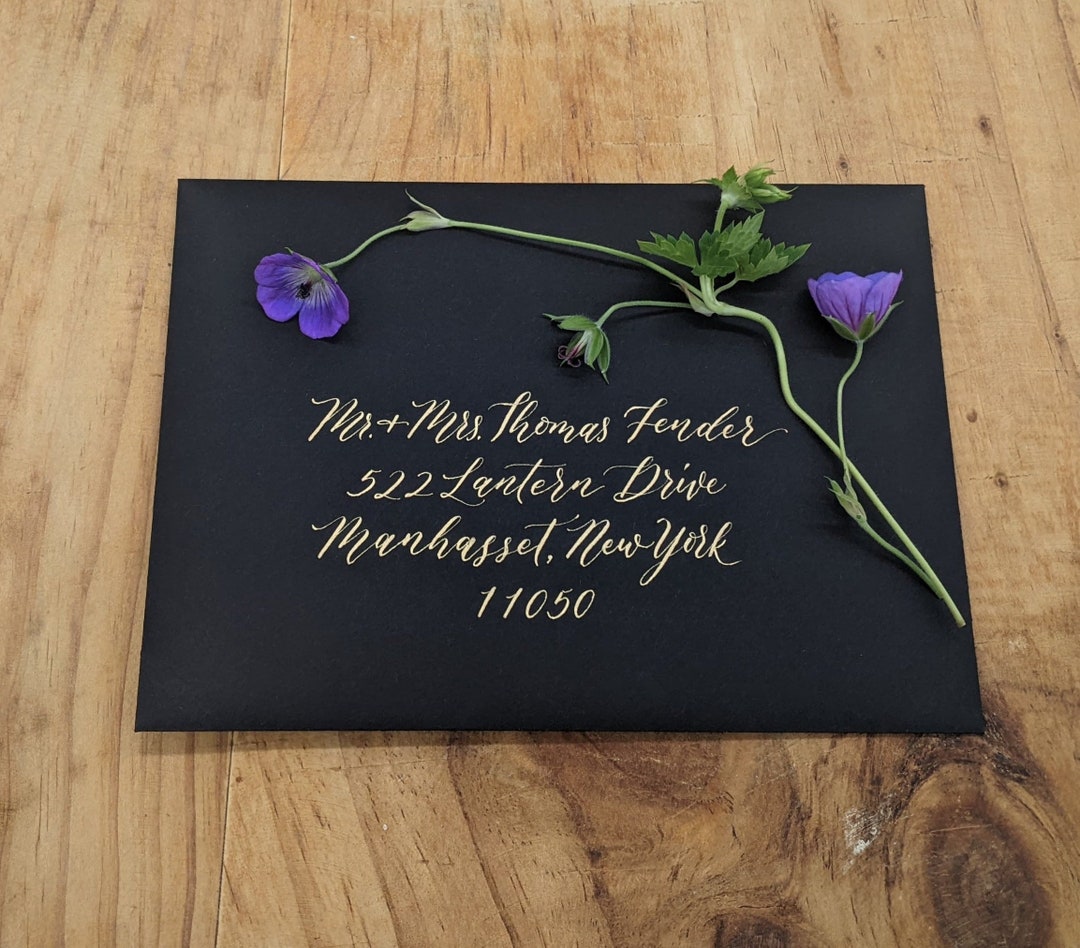 Wedding Envelope Calligraphy Lulu Style Sample Listing Etsy
