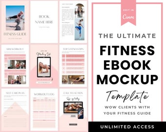 Fitness Ebook Template, Fitness Planner, Ebook Template Canva, Fitness Lead Magnet, Wellbeing, Nutrition Book Template, Personal Trainer