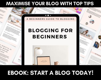 Blogging For Beginners Ebook, Blog For Passive Income, Small Business Ideas, Ebook PDF, How-to Guide, Entrepreneur Ebook, Instant Download