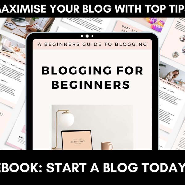 Blogging For Beginners Ebook, Blog For Passive Income, Small Business Ideas, Ebook PDF, How-to Guide, Entrepreneur Ebook, Instant Download