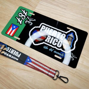 puerto rico license plate, coqui, puertorican flag, boricua, puerto rico lanyard, dtmf