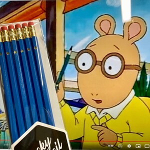 Arthur's Lucky Pencil. Gift for Student. Engraved Pencils. Gift for Friend. Gift for Teacher. PBS Arthur image 3