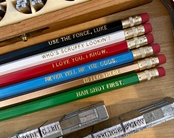 Star Wars Pencil Set - Gift for Him, Gift for Her, Gift for Dad, Gift for Son, Gift for Mom, Gift for Daughter, Stocking Stuffer