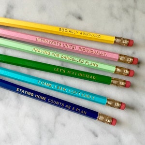 Introvert Pencil Set - Gift for Him, Gift for Her, Teacher Gift, Stocking Stuffer