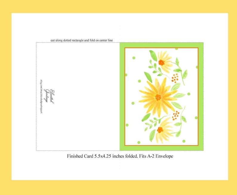 Emptyprintable Simple Card Printable Greeting Card, Blank Card, With FREE Clip Art Image - Etsy